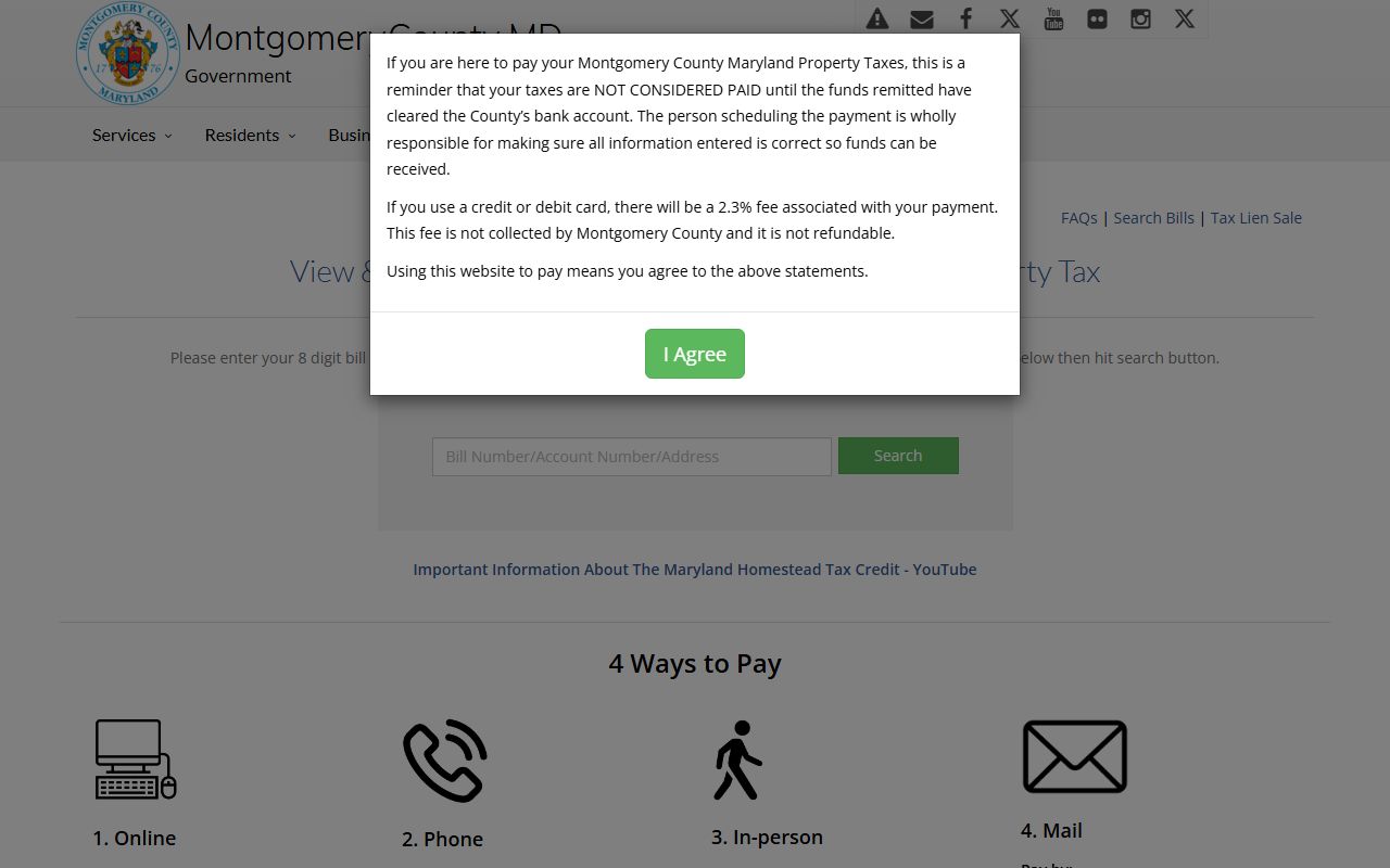 Montgomery County property tax records search portal