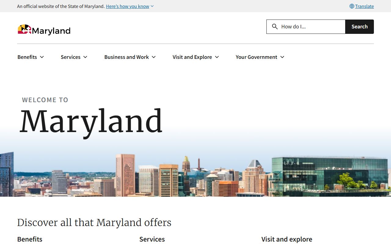 Maryland.gov official state portal for public records requests